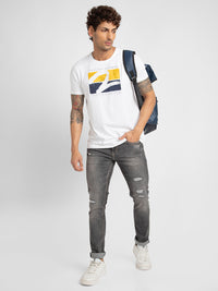 Spykar Men Carbon Black Cotton Slim Fit Narrow Length Jeans (Skinny)