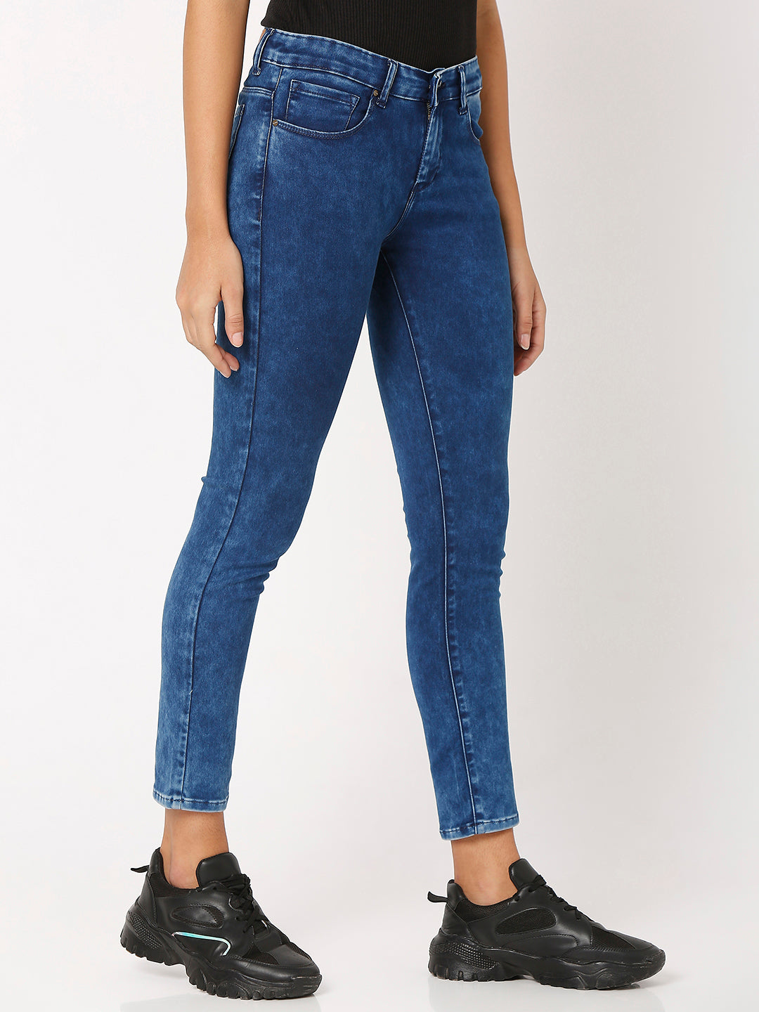 Spykar Women Blue Cotton Super Skinny Regular Length Jeans - (Alicia)