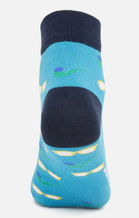 Men Premium Turq Ankle Length (Non Terry) Single Pair Of Socks- Underjeans By Spykar