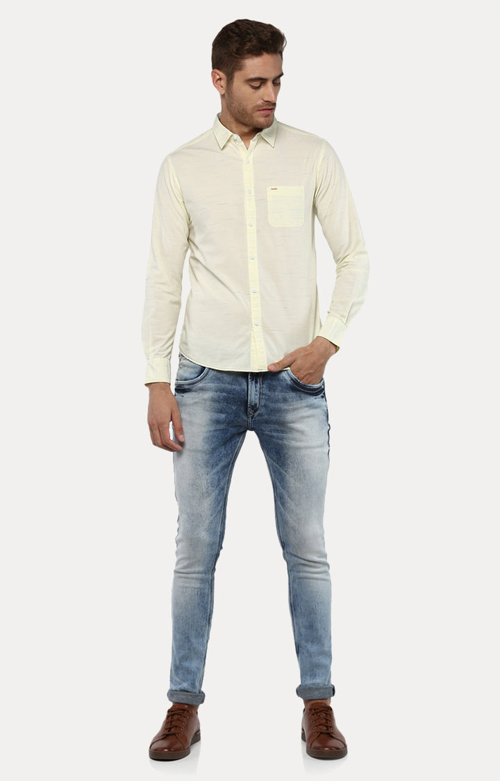 Spykar Men Lemon Solid Slim Fit Casual Shirt