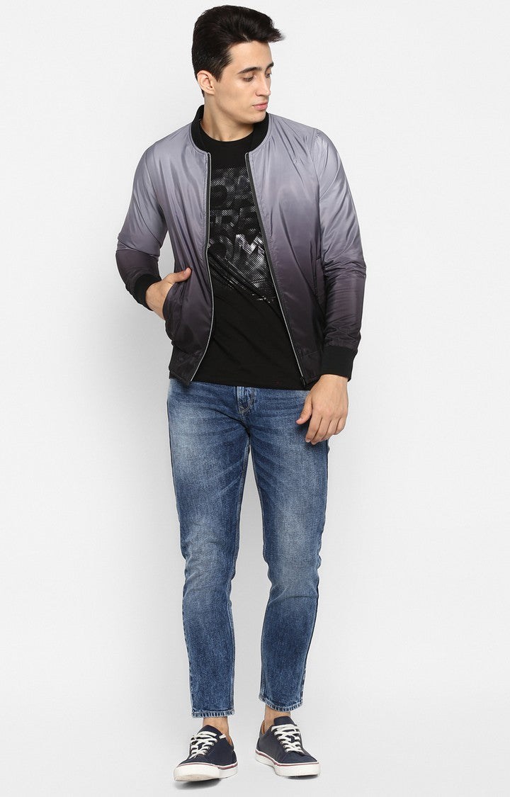 Spykar Grey Polyester Slim Fit Jacket For Men