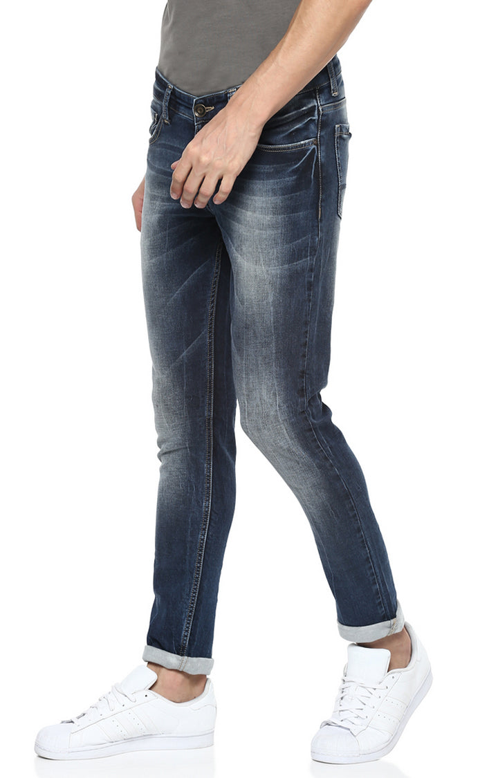 Spykar Men Blue Solid Super Skinny Fit Jeans