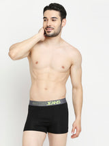 Men Premium Black & Maroon Cotton Blend Trunk - Pack Of 2- Underjeans By Spykar