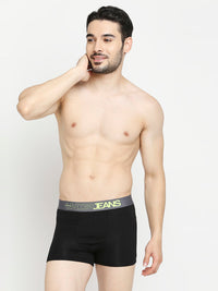 Men Premium Black & Maroon Cotton Blend Trunk - Pack Of 2- Underjeans By Spykar