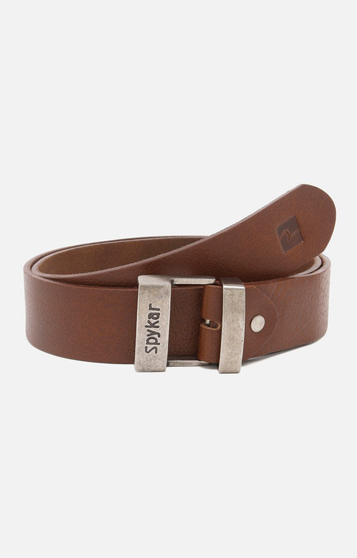 Spykar Men Brown Genuine Leather Belt