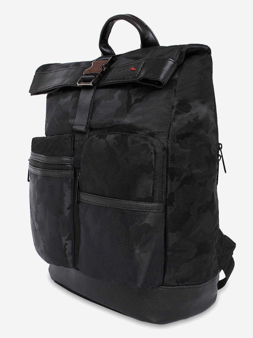 Spykar Black Camouflage Casual Traveling Backpacks