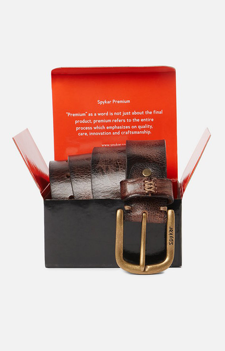 Spykar Men Tan Genuine Leather Belt