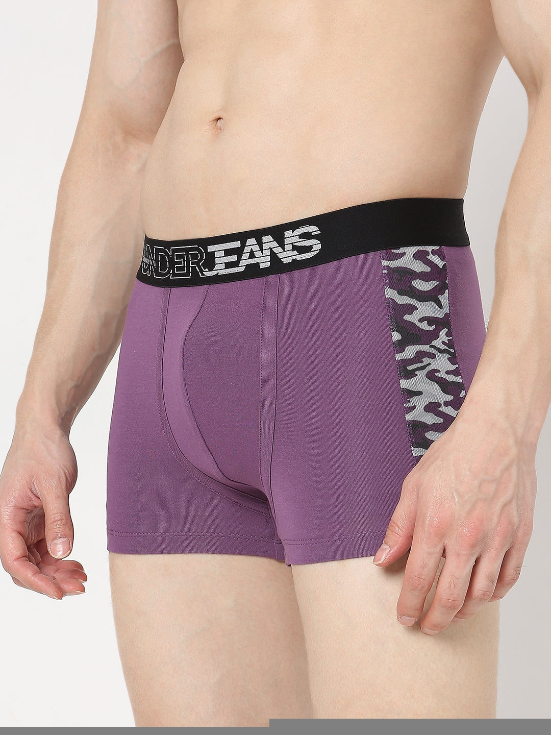 Underjeans by Spykar Men Premium Pack of 2 Black - Purple Trunk