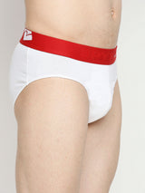 Underjeans By Spykar Men Premium Cotton Blend White Brief