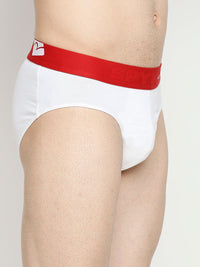 Underjeans By Spykar Men Premium Cotton Blend White Brief