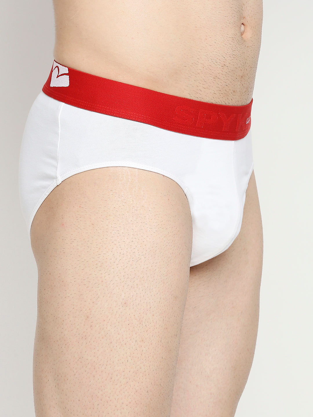 Underjeans By Spykar Men Premium Cotton Blend White Brief