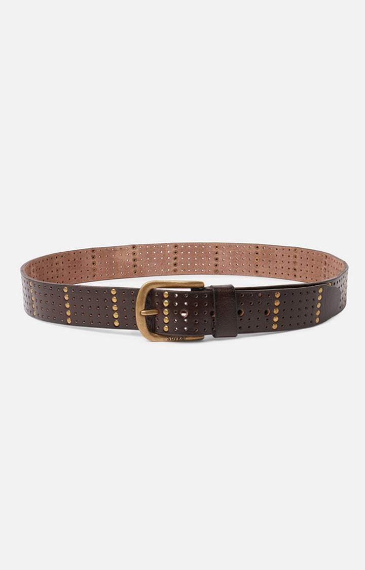 Spykar Men Brown Genuine Leather Belt