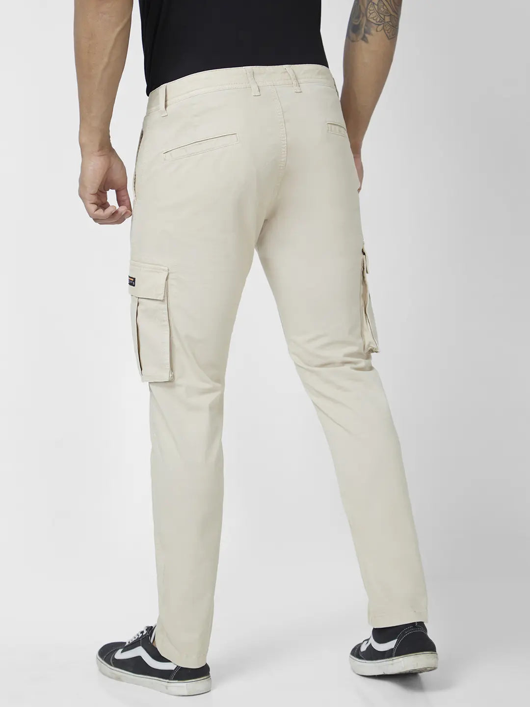 HDE Women's High Waisted Faux Leather Cargo Pants with Pockets Cream White  33 - Walmart.com