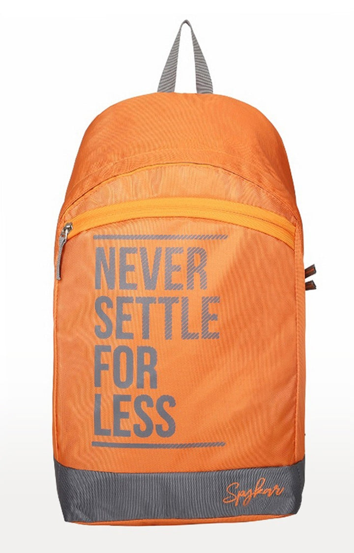 Spykar Orange Printed Backpack