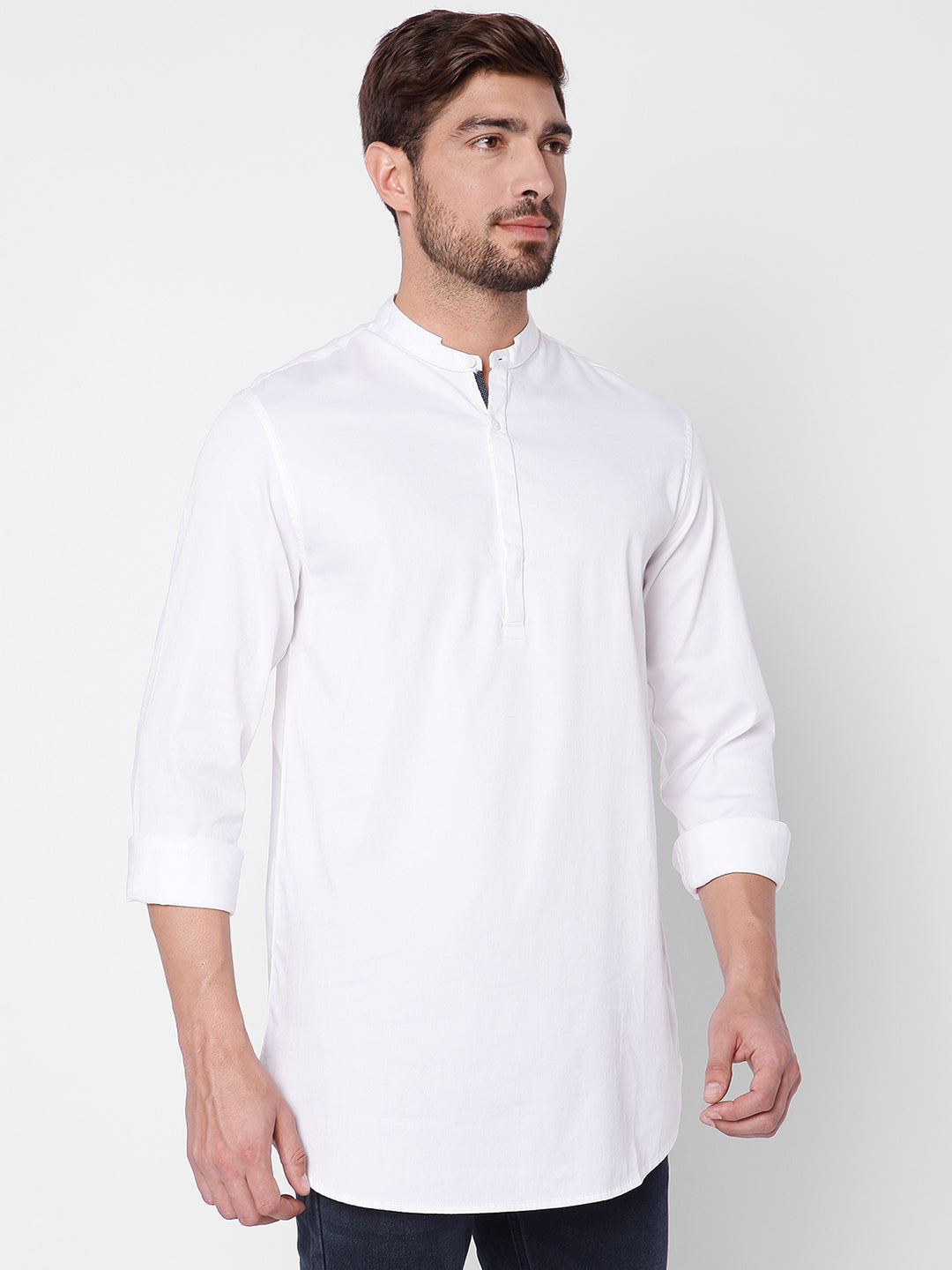 Spykar Men Cotton White Shirts