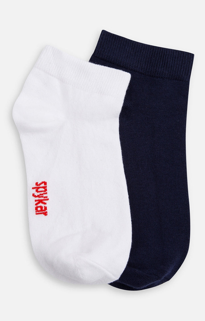 Spykar Cotton White Socks - Pair Of 2