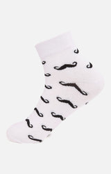 Men Premium White Ankle Length (Non Terry) Single Pair Of Socks- Underjeans By Spykar