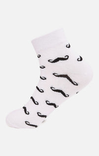 Men Premium White Ankle Length (Non Terry) Single Pair Of Socks- Underjeans By Spykar