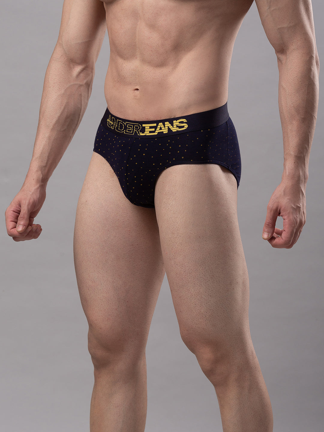 Underjeans By Spykar Men Premium Cotton Blend Navy Brief