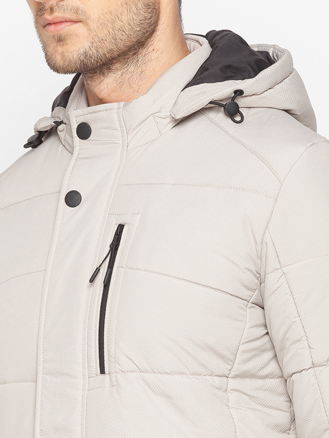 Spykar White Polyester Men Jacket