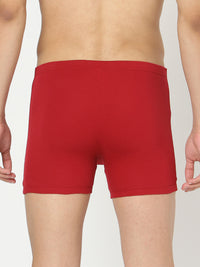Men Premium Cotton Blend Maroon Trunk - (Pack Of 2)- Underjeans By Spykar