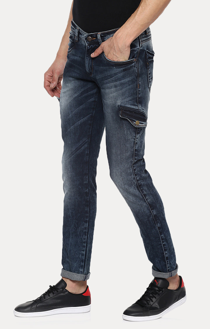 Spykar Men Blue Solid Skinny Fit Jeans