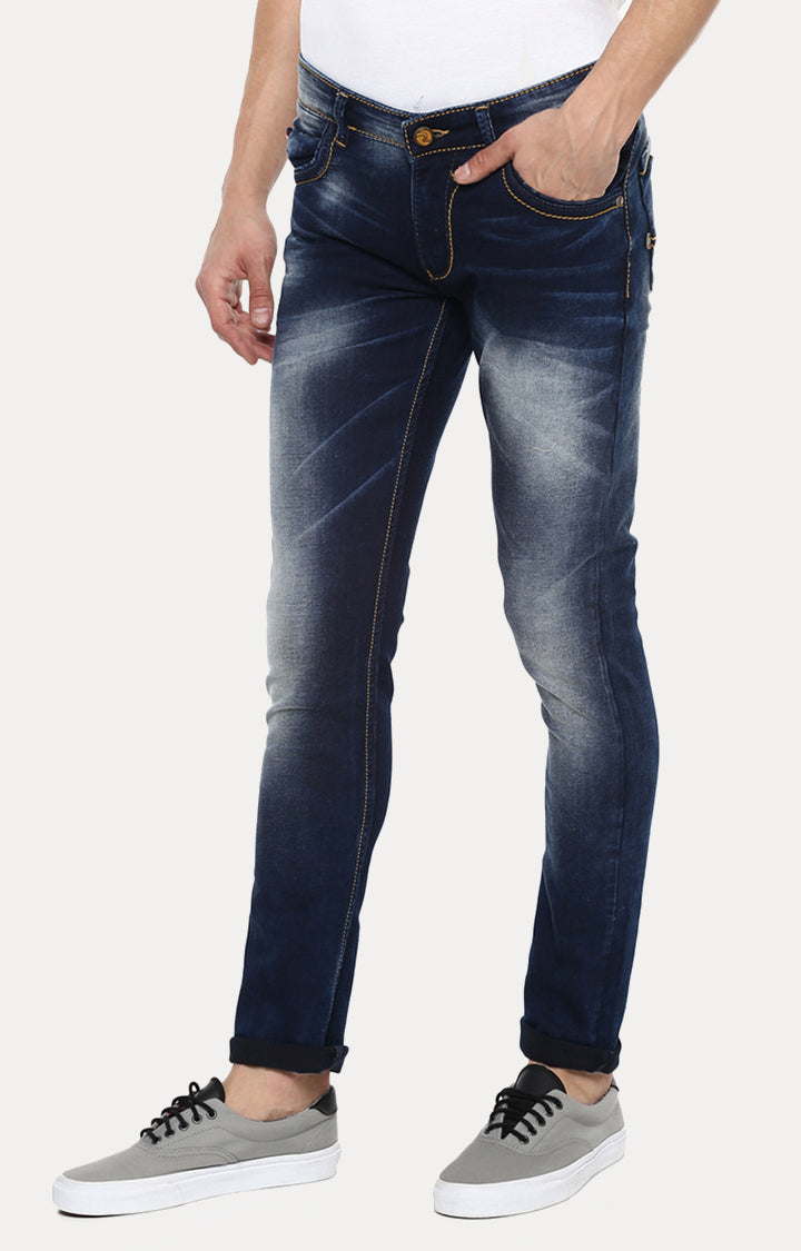 Spykar Men Blue Cotton Regular Fit Regular Length Jeans (Actif)