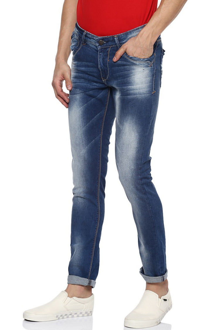 Spykar Men Blue Solid Skinny Fit Jeans