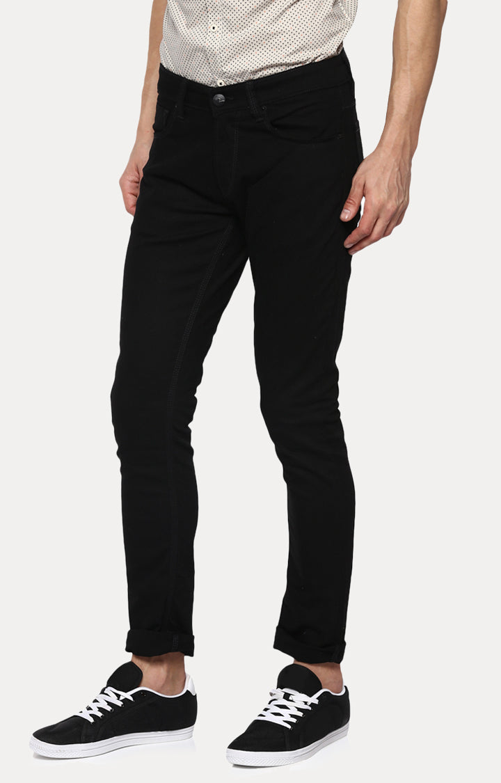 Spykar Men Black Solid Skinny Fit Jeans