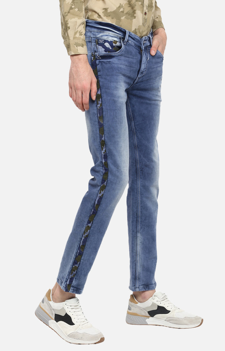 Spykar Men Blue Cotton Slim Fit Narrow Length Jeans (Skinny)