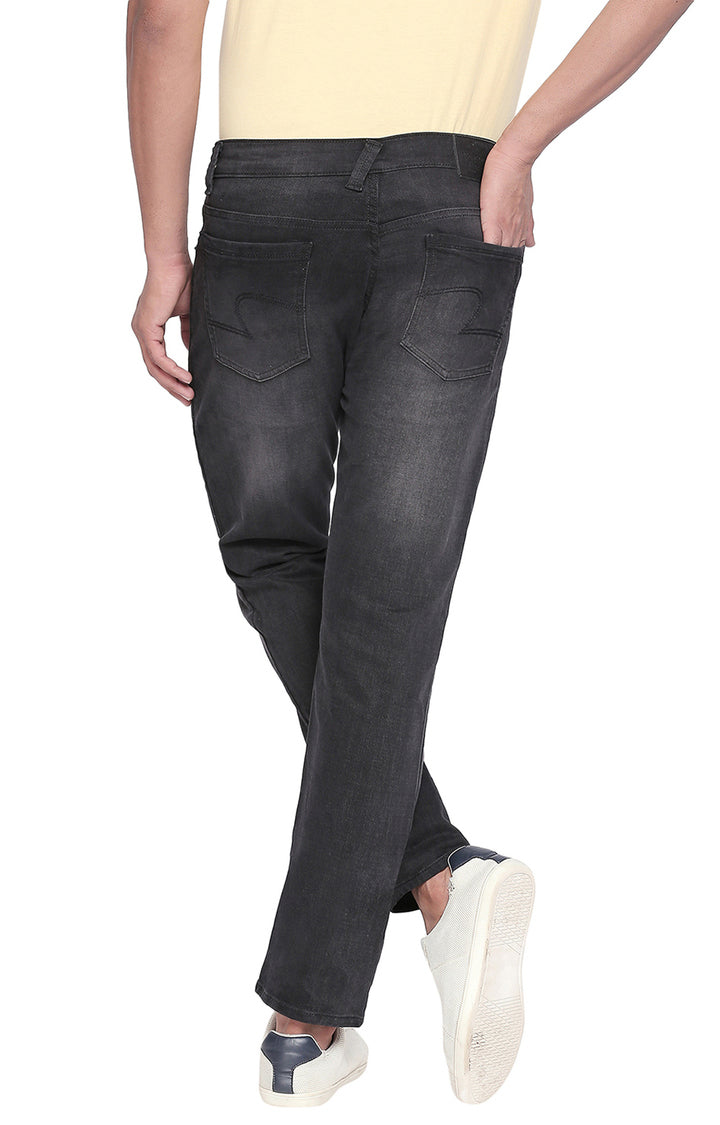 Spykar Men Black Solid Slim Thigh Narrow Leg Fit Jeans