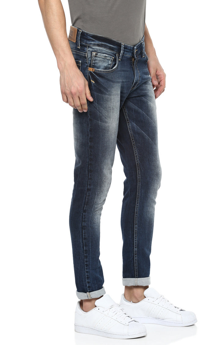 Spykar Men Blue Solid Super Skinny Fit Jeans