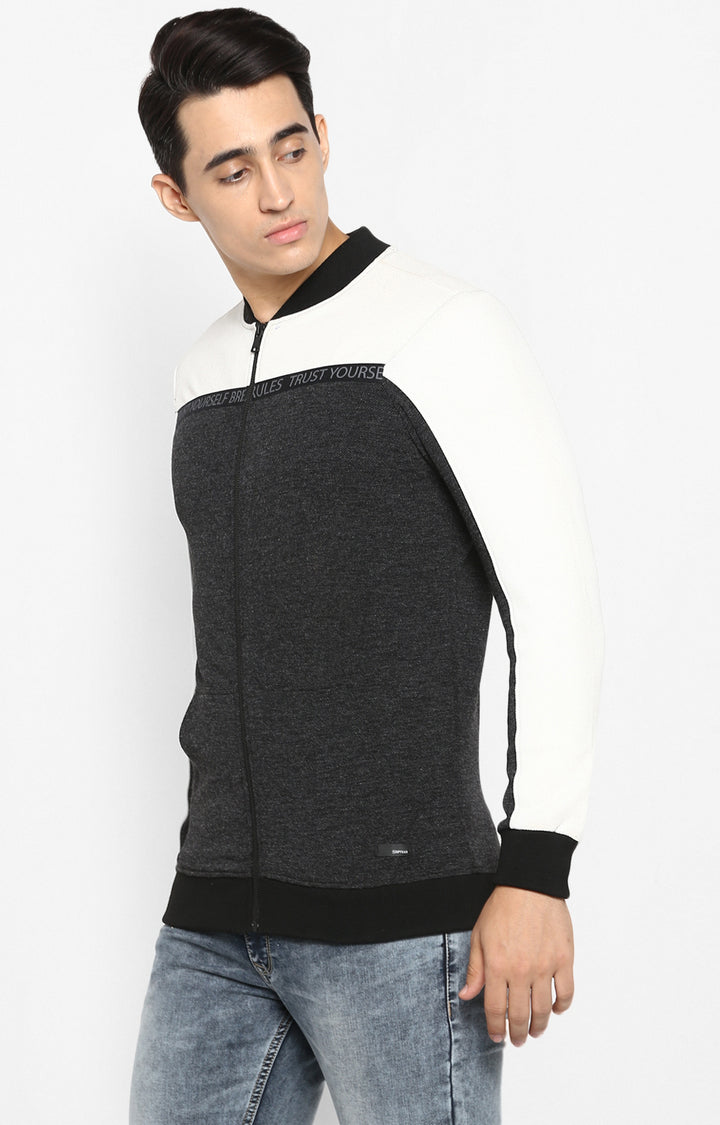 Spykar Grey Cotton Sweatshirt For Men