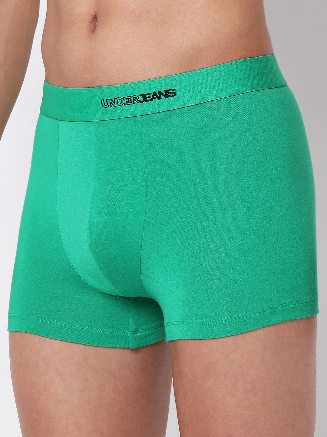 Men Premium Micromodal Green Brief - UnderJeans by Spykar