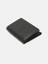 Spykar Black Leather Belt & Wallet Combo