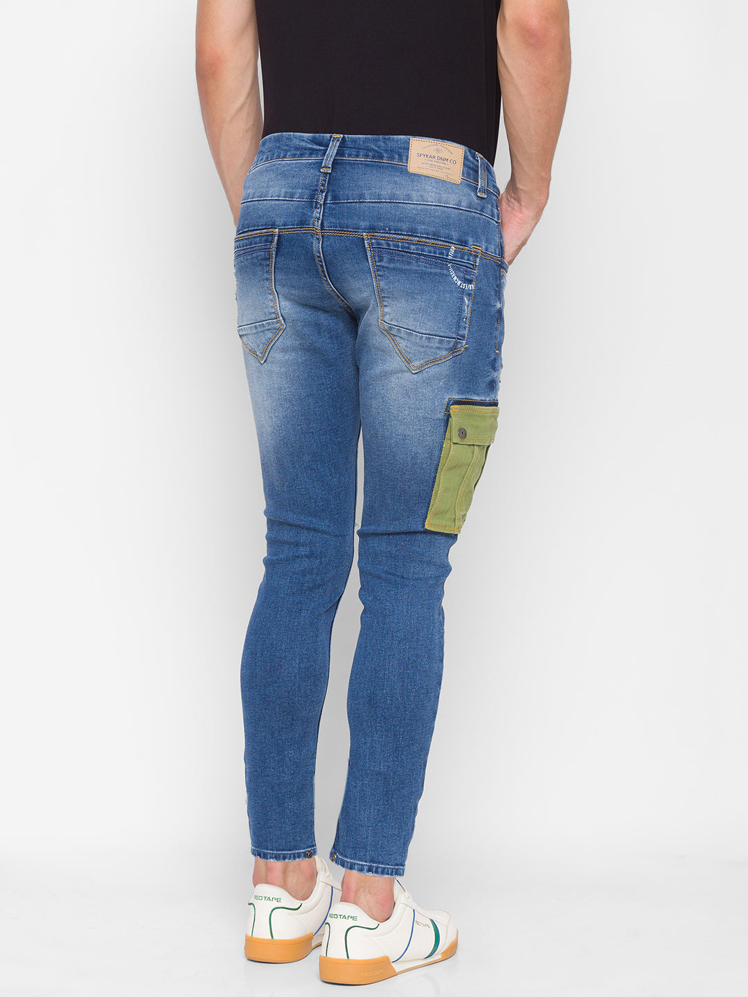 Spykar Men Blue Cotton Slim Fit Tapered Length Jeans (Kano)