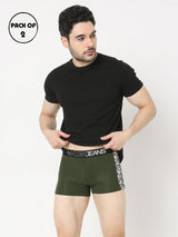 Underjeans by Spykar Men Premium Pack of 2 Grey - Olive Trunk