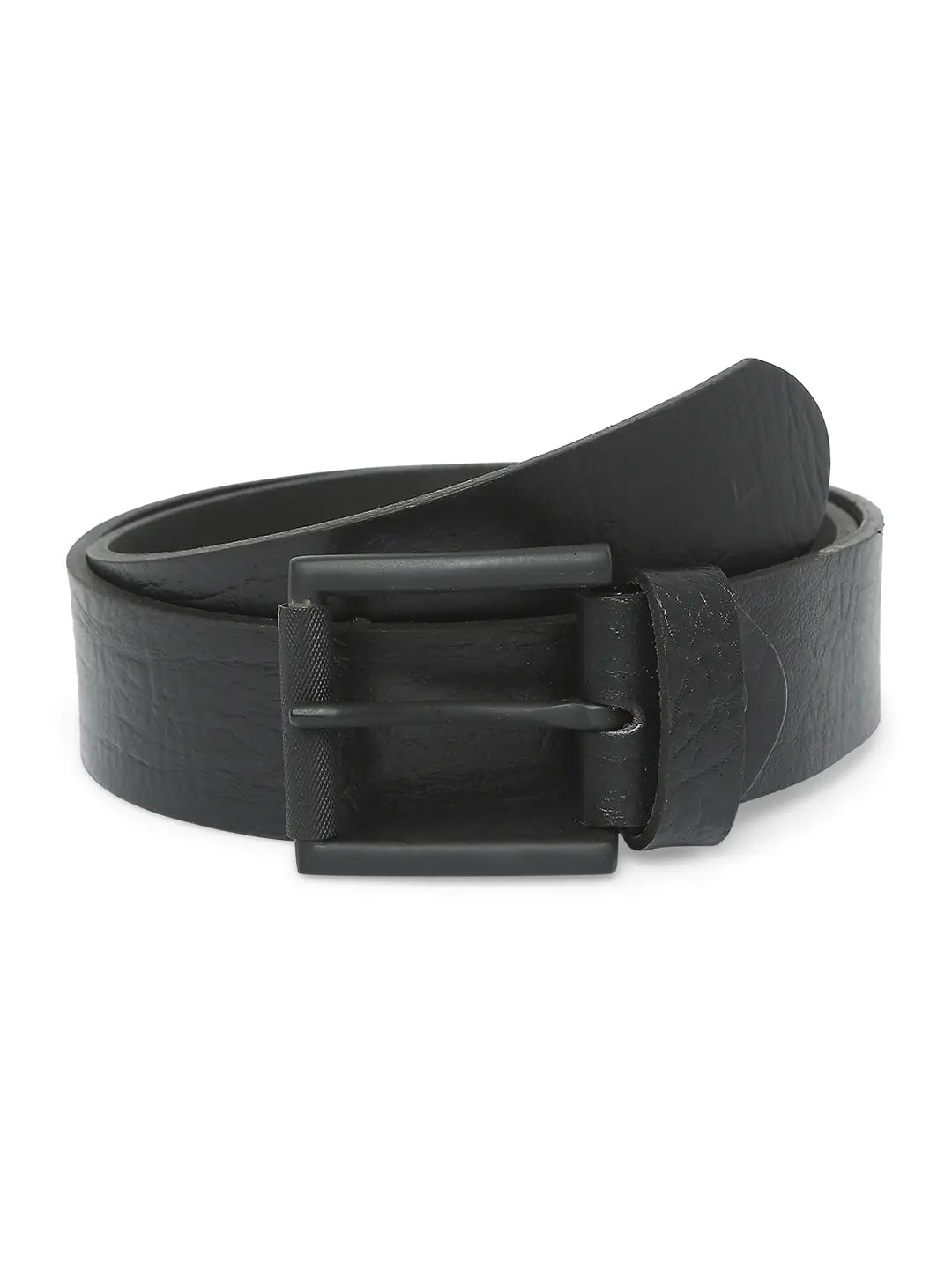 Spykar Men Black Leather Belt