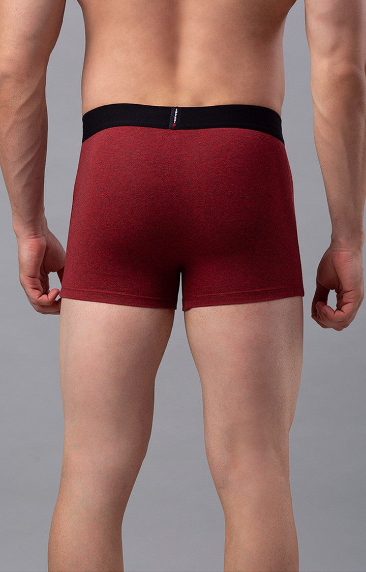 Underjeans By Spykar Men Red Solid Trunks