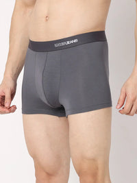 Underjeans By Spykar Men Premium Mid Grey Cotton Blend Regular Fit Trunk