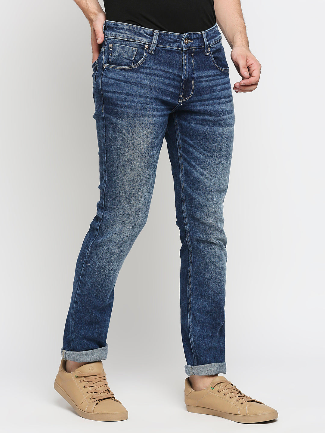 Spykar Blue Cotton Men Jeans (Rover)