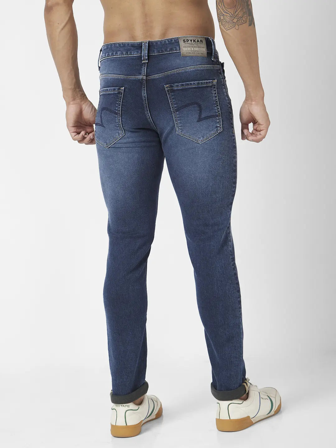 Buy Red Tape Light Blue Skinny Fit Lightly Washed Jeans for Men's Online @  Tata CLiQ