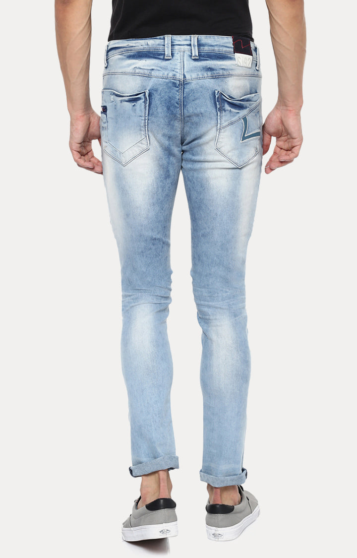 Spykar Men Blue Solid Skinny Fit Jeans