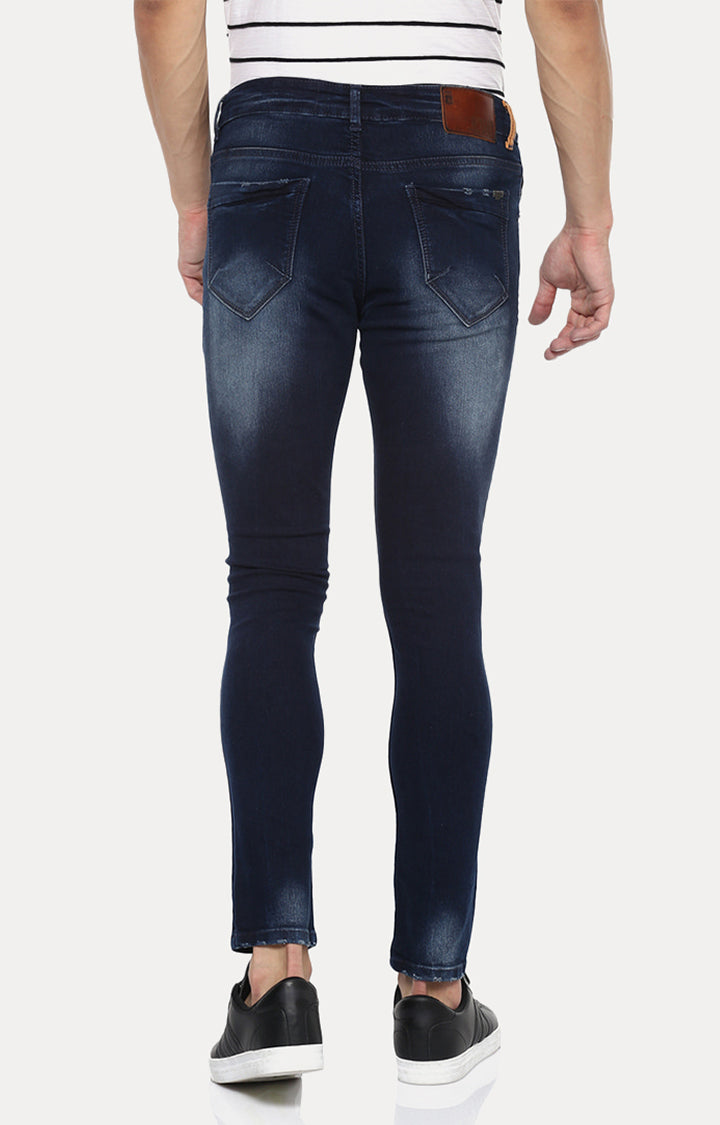 Spykar Men Dark Blue Solid Skinny Fit Jeans