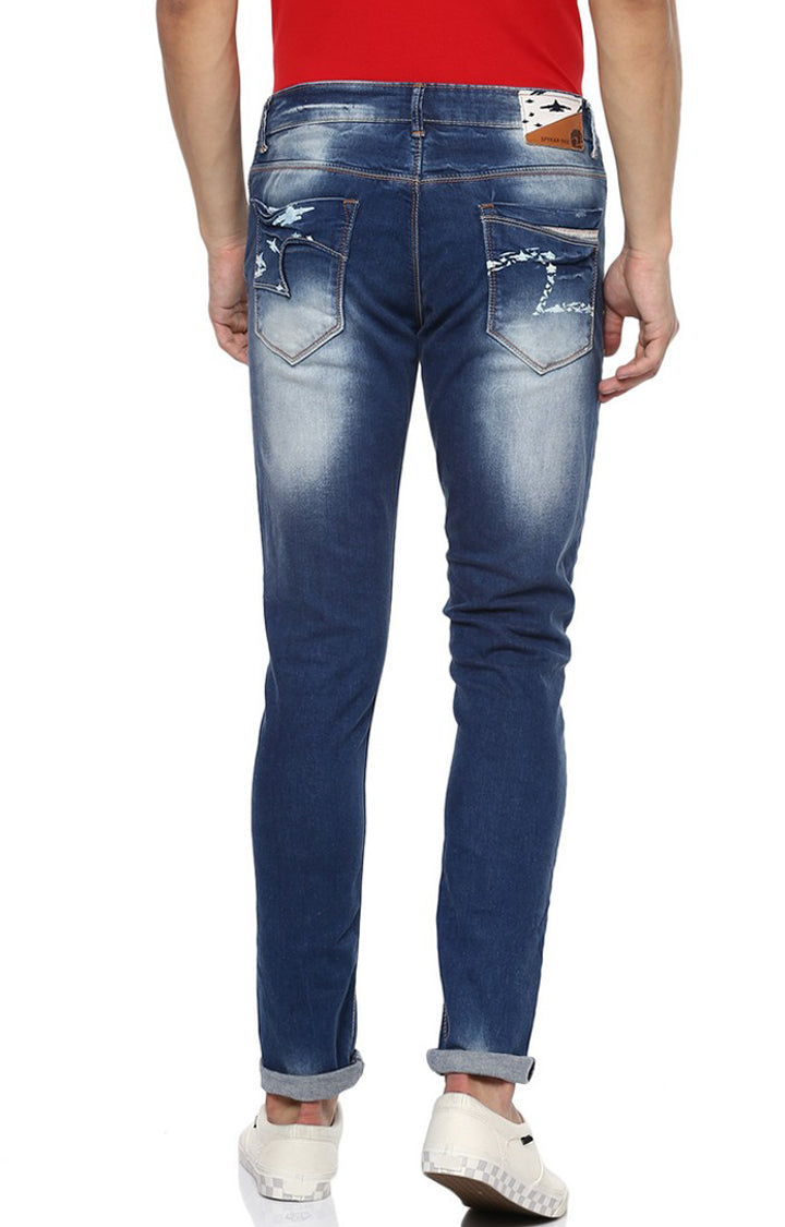 Spykar Men Blue Solid Skinny Fit Jeans