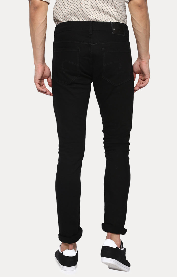 Spykar Men Black Solid Skinny Fit Jeans