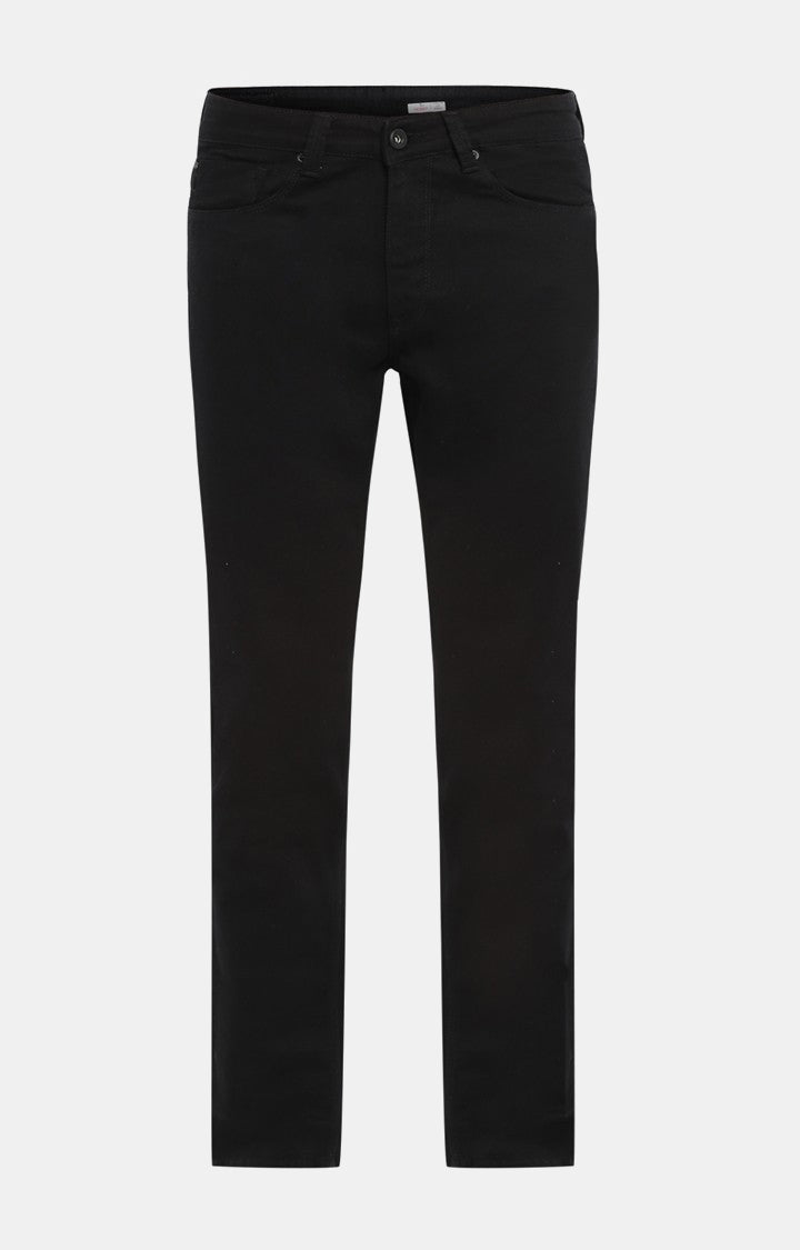 Spykar Men Black Cotton Slim Fit Narrow Length Jeans (Skinny)