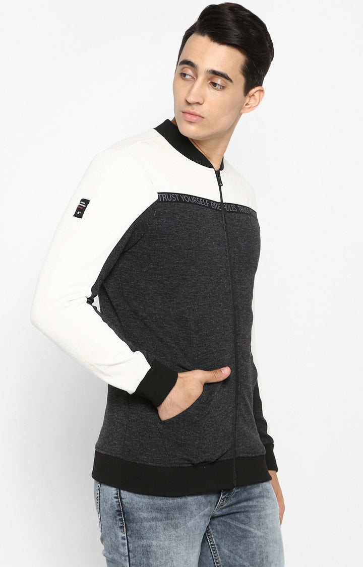 Spykar Grey Cotton Sweatshirt For Men