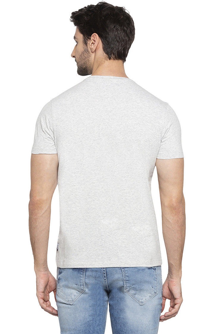 Spykar Men Ash Melange T-Shirt