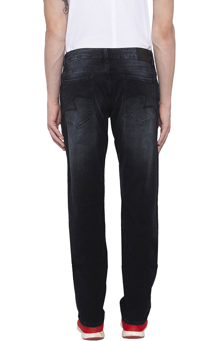 Spykar Men Black Solid Straight Fit Jeans